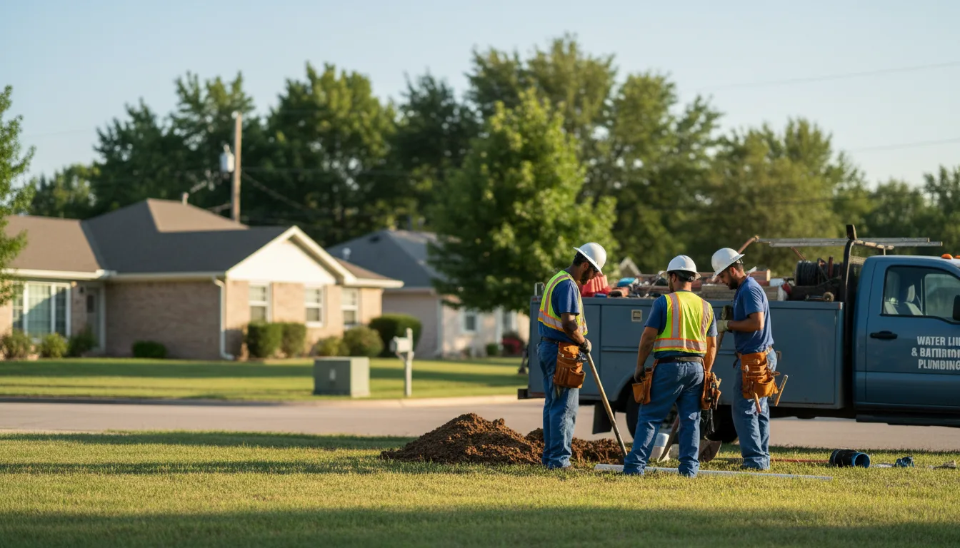 Residential water line and bathroom plumbing service in Slatedale, PA